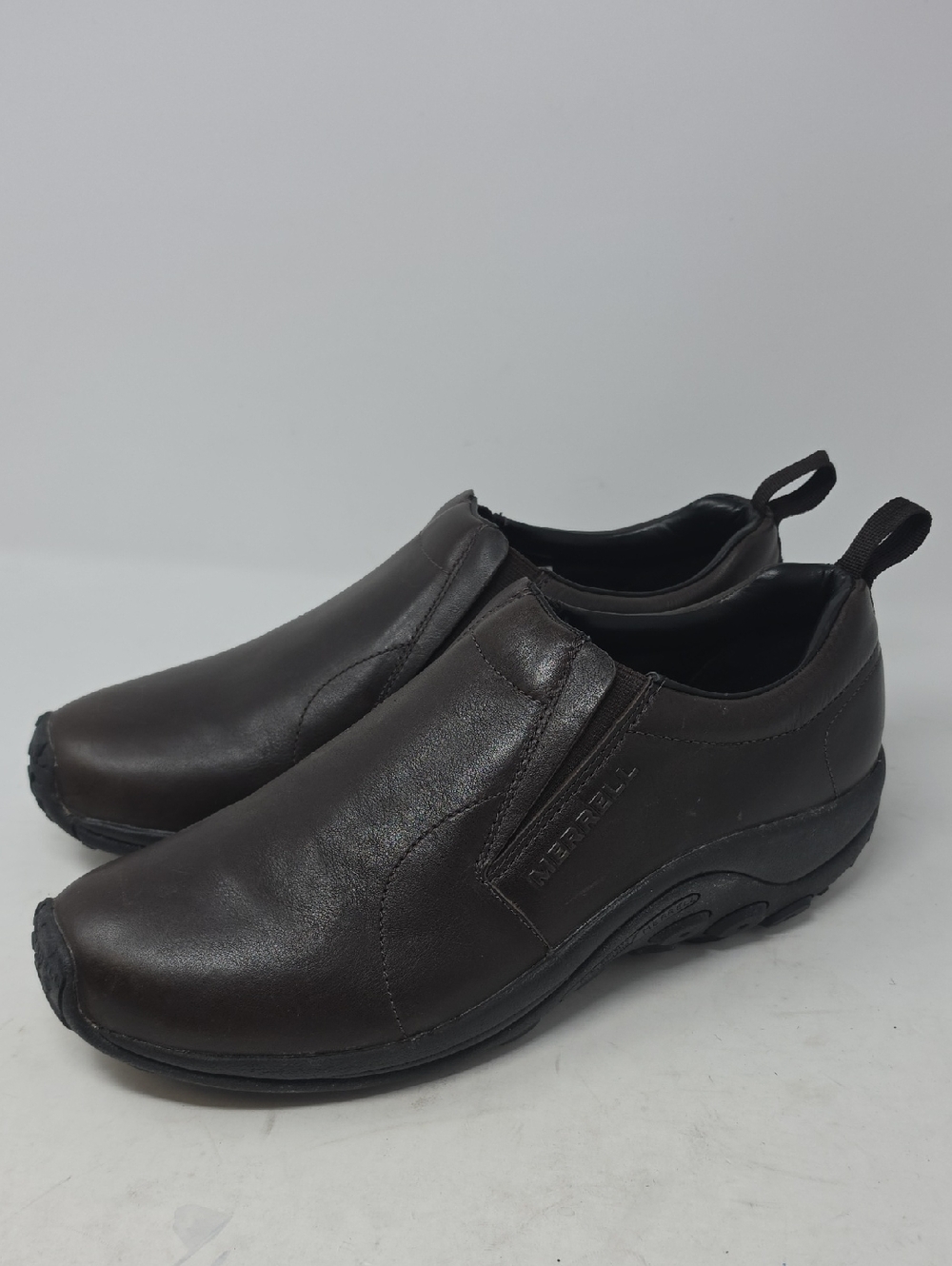 Merrell Men's Slip-On Loafers in Dark Brown Leather Size 12